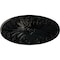Ekena Millwork Madrid Ceiling Medallion, Hand-Painted Black Pearl, 24 3/4"W x 12 1/2"H x 1 3/4"P CM24X12MABPS - alternate 1